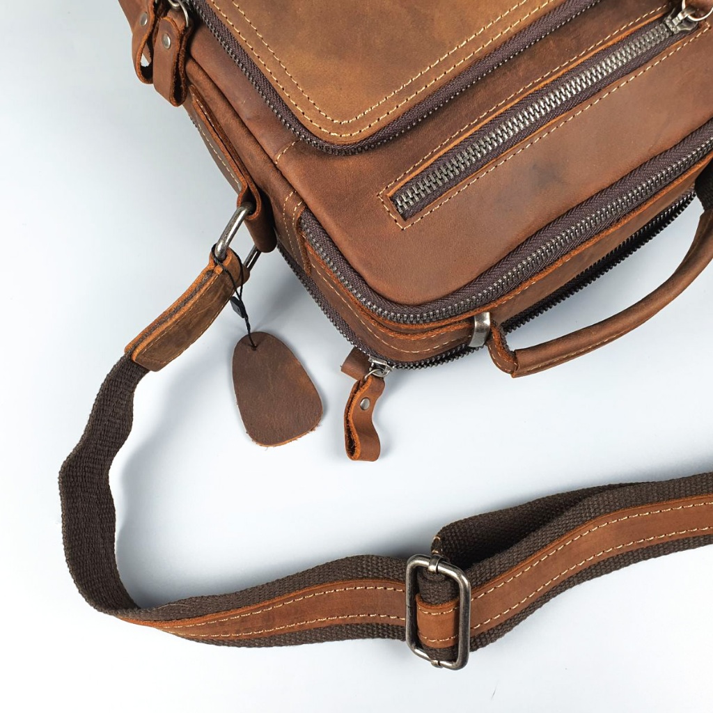 Túi đeo chéo nam da bò thật TD116VB  - 100% da bò thật, BH 3 năm