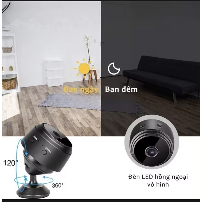 Camera A9 WiFi Không dây 1080P HD , Có Hồng Ngoại