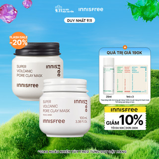  Siêu mặt nạ chăm sóc lỗ chân lông Innisfree Super Volcanic Pore Clay Mask 100ml (New 2023)