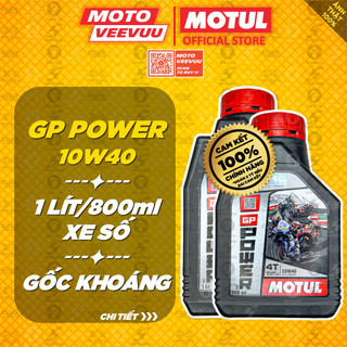 [MTVV] Dầu nhớt xe số MOTUL GP Power 4T 10W40 SL MA2 800ml & 1 Lít Gốc Khoáng<END>