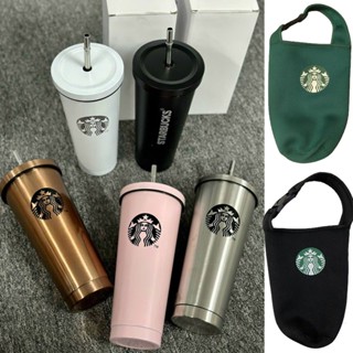  Cốc giữ nhiệt starbuck 500 750ml Inox Cao Cấp Không Gỉ Ly uống nước kèm ống hút siêu tiện lợi Bình uống nước đẹp 