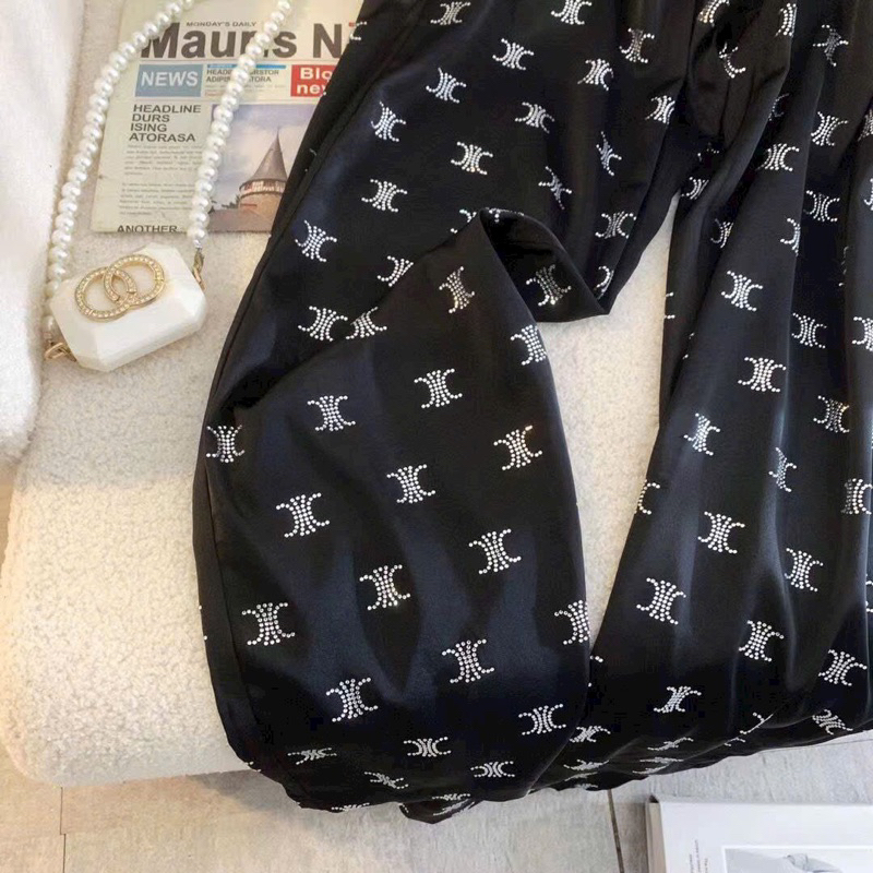 QUẦN XUÔNG NHUNG ĐÍNH ĐÁ CHỮ HÃNG CẠP CHUN DÂY XÍCH MS16299