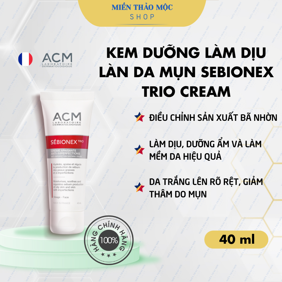 Kem dưỡng da mụn ACM Sebionex Trio Anti Iimperfection Soothing Cream 40ml | Miền Thảo Mộc Shop