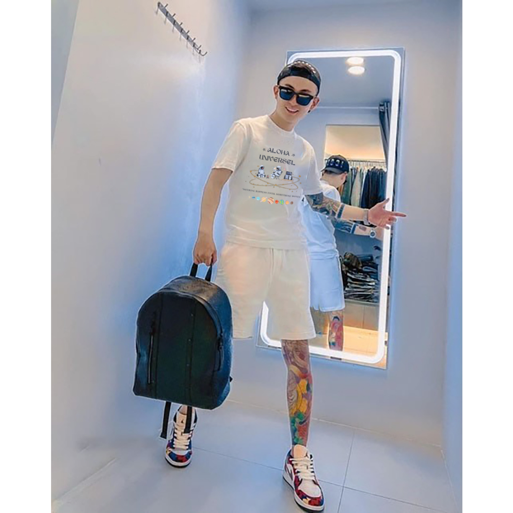 Áo thun nam nữ Aloha A004 Universel Unisex vải thun cotton co giãn tốt