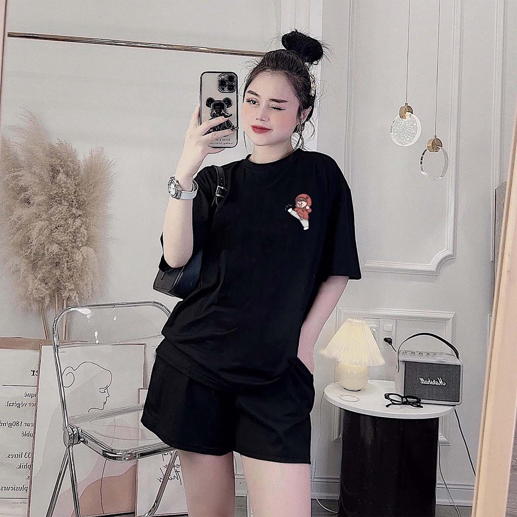 Áo thun cặp đôi nam nữ Aloha CP001 Kick áo phông cotton thoáng mát