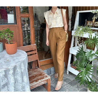 Quần baggy vải linen tưng premium