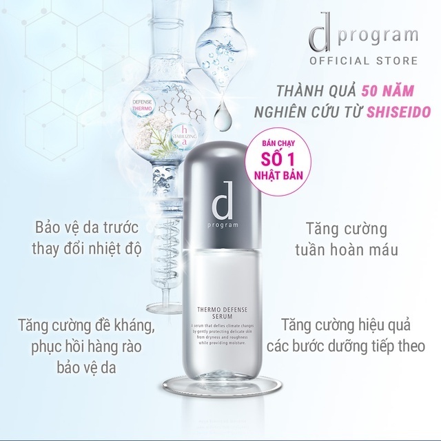 Bôi đôi Serum dưỡng da bảo vệ chuyên sâu d program Thermo Defense Serum 40ml x 2