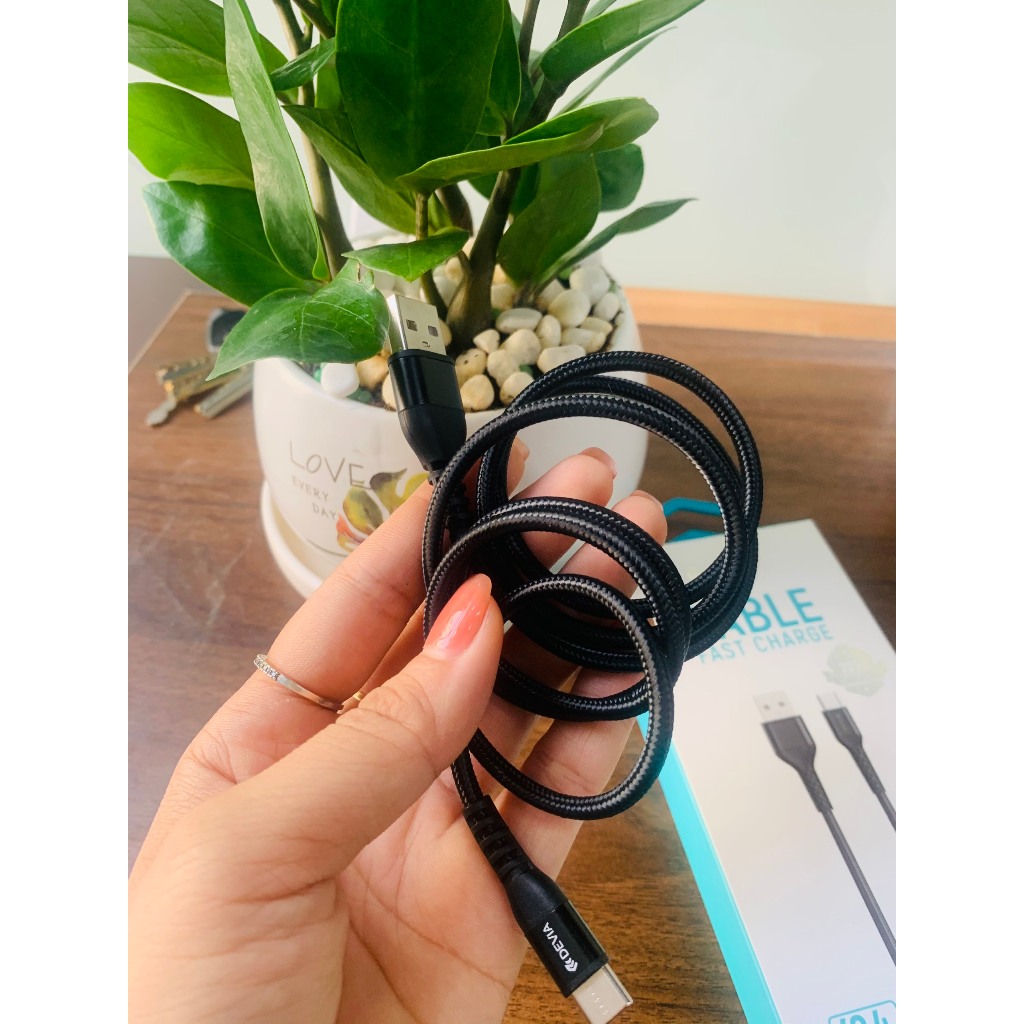Dây cáp sạc nhanh typeC Devia Gracious Series Cable sạc nhanh cho samsung oppo hàng chính hãng bảo hành 12 tháng