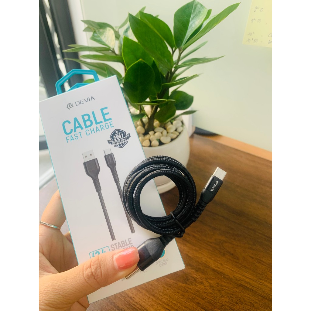 Dây cáp sạc nhanh typeC Devia Gracious Series Cable sạc nhanh cho samsung oppo hàng chính hãng bảo hành 12 tháng