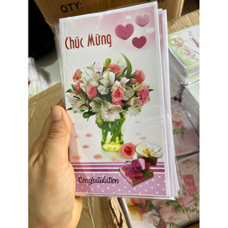 Combo 50 thiệp chúc mừng + phong bì