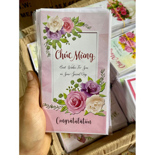 Combo 50 thiệp chúc mừng + phong bì