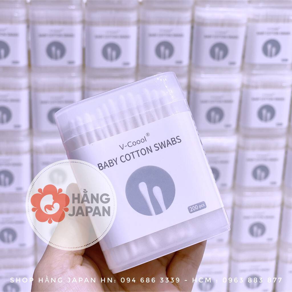 Tăm bông cao cấp VCOOL vệ sinh răng miệng mắt mũi cho bé - Hàng chính hãng