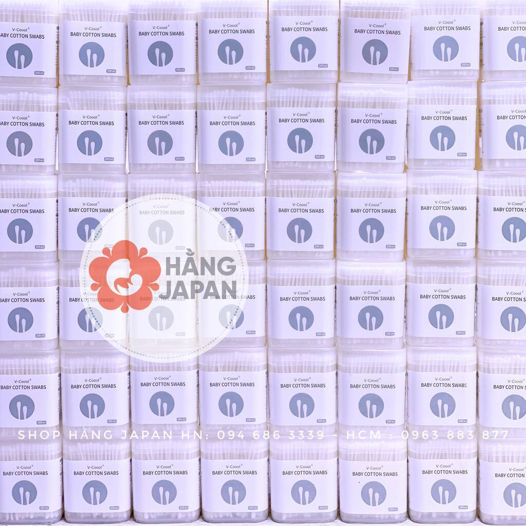 Tăm bông cao cấp VCOOL vệ sinh răng miệng mắt mũi cho bé - Hàng chính hãng