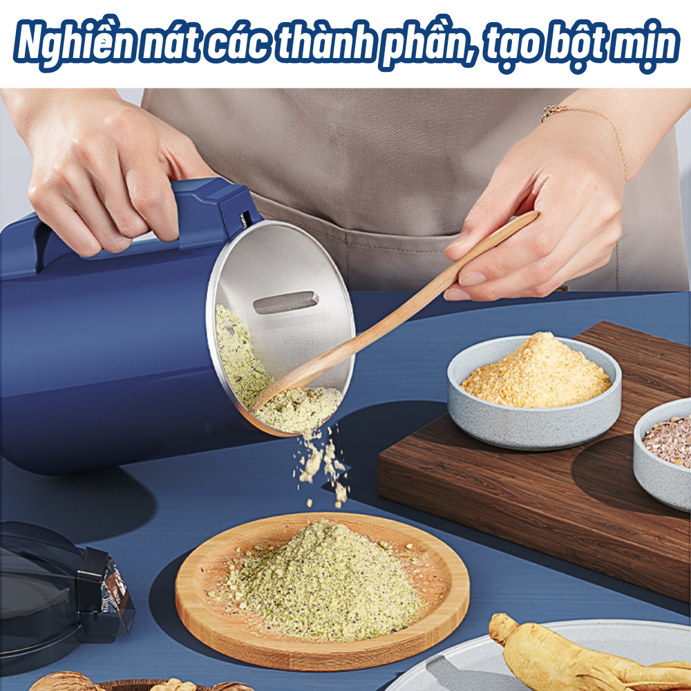 Máy Xay Hạt Khô Cầm Tay GODWELLĐa Năng Nghiền Các Loại Hạt: Ngũ Cốc, Đồ Khô, Máy Chế Biến Lưỡi Thép Không Gỉ Tiện Lợi_XB