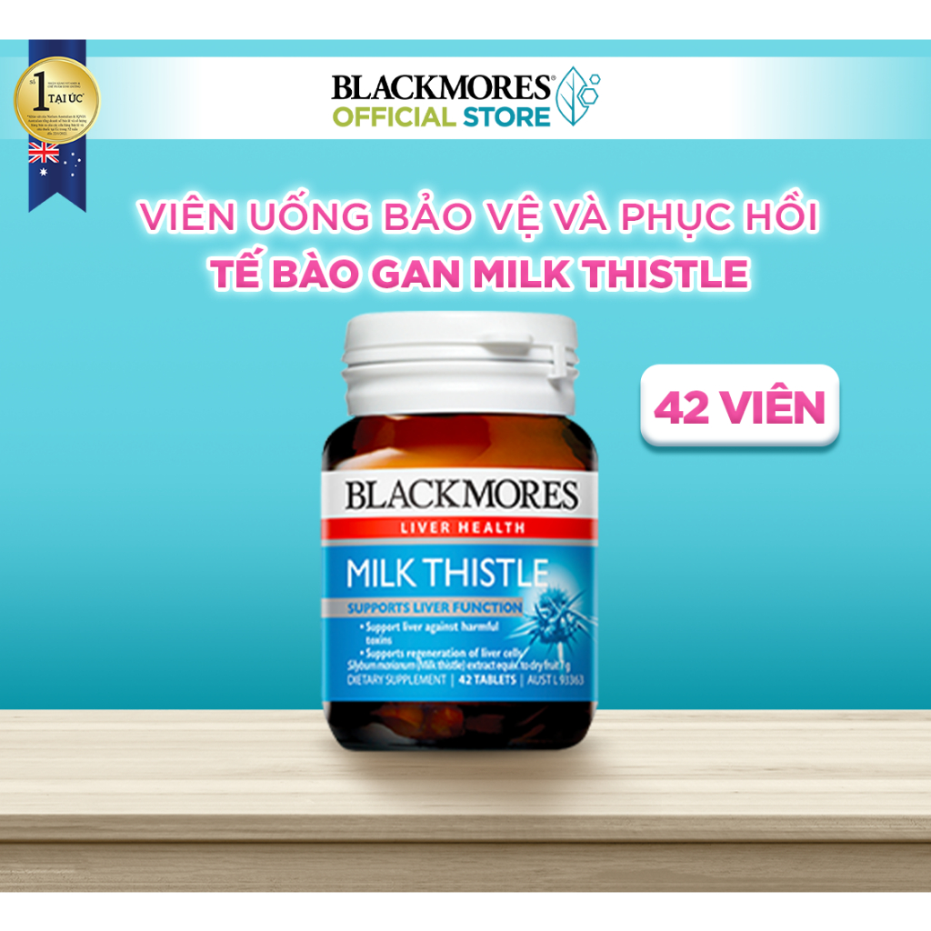 Viên Uống Hỗ Trợ Bảo Vệ Và Phục Hồi Tế Bào Gan BLACKMORES Milk Thistle Lọ 42 Viên