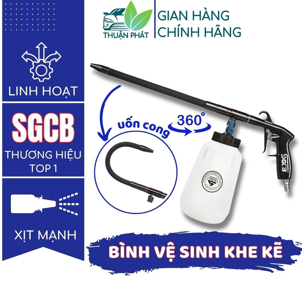 Súng vệ sinh chi tiết có bình rửa khoang máy ô tô SGCB ống uốn cong xịt rửa khe kẽ hơi nước kết hợp Thuận Phát