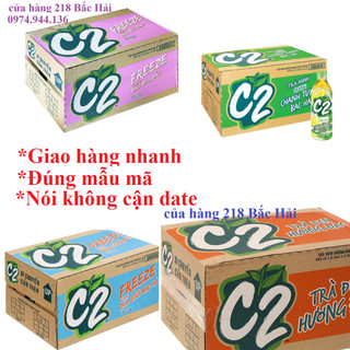 Thùng c2 chanh đào đủ vị 24 chai 455ml