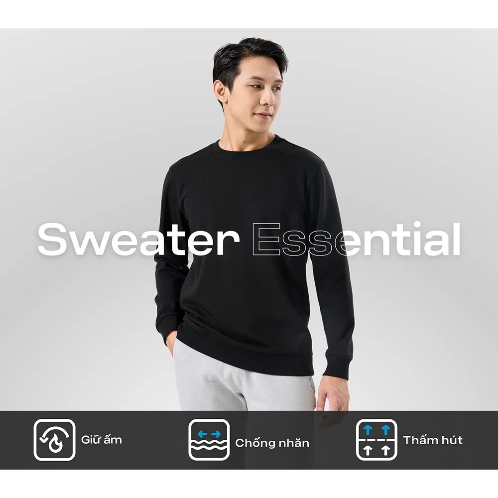 Áo nỉ nam chui đầu Essential chống nhăn, giữ nhiệt tốt - Thương hiệu Coolmate