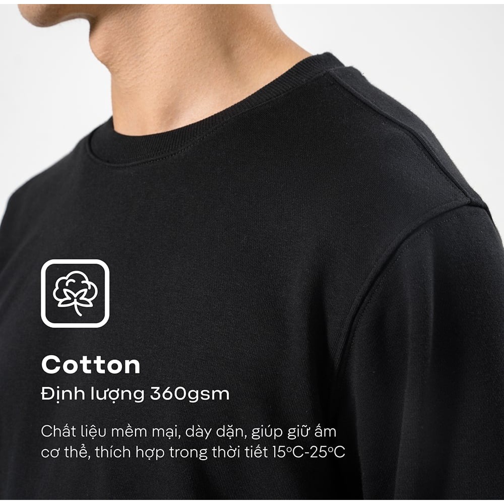 Áo nỉ nam chui đầu Essential chống nhăn, giữ nhiệt tốt - Thương hiệu Coolmate