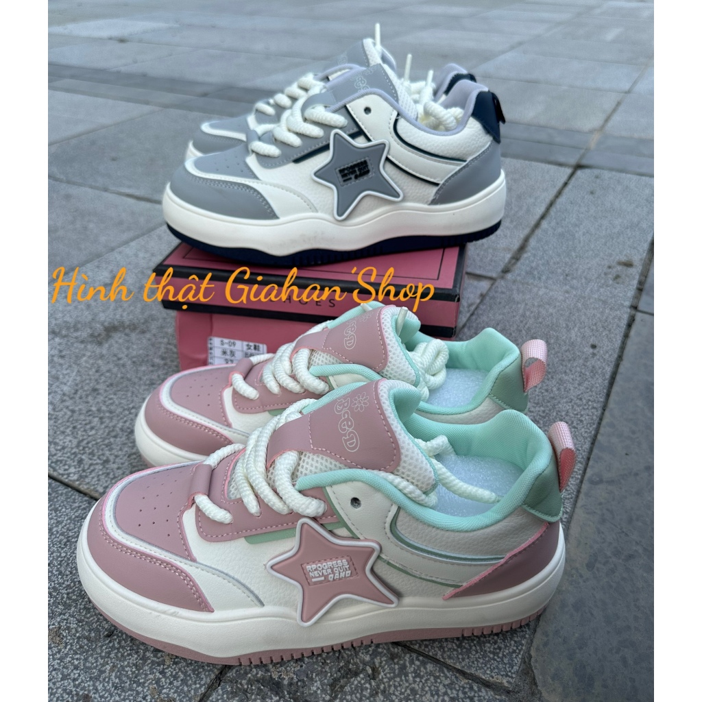 Giày sneaker nữ, giày nữ nâng đế cao siêu đẹp msp S09