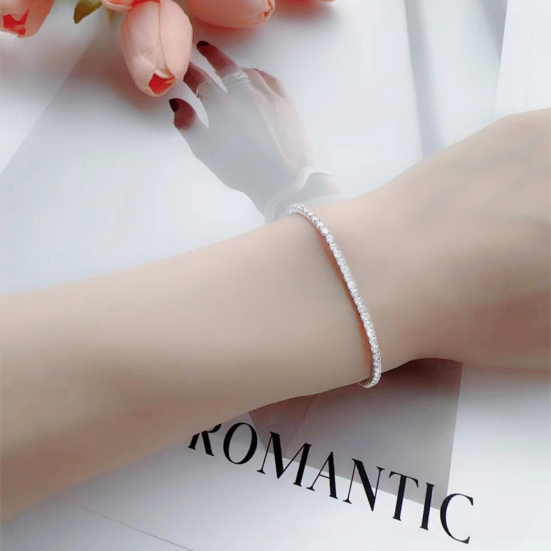 Lắc tay bạc CDE White Subtle Bracelet Silver CDE2014SV - Bạc ta cao cấp