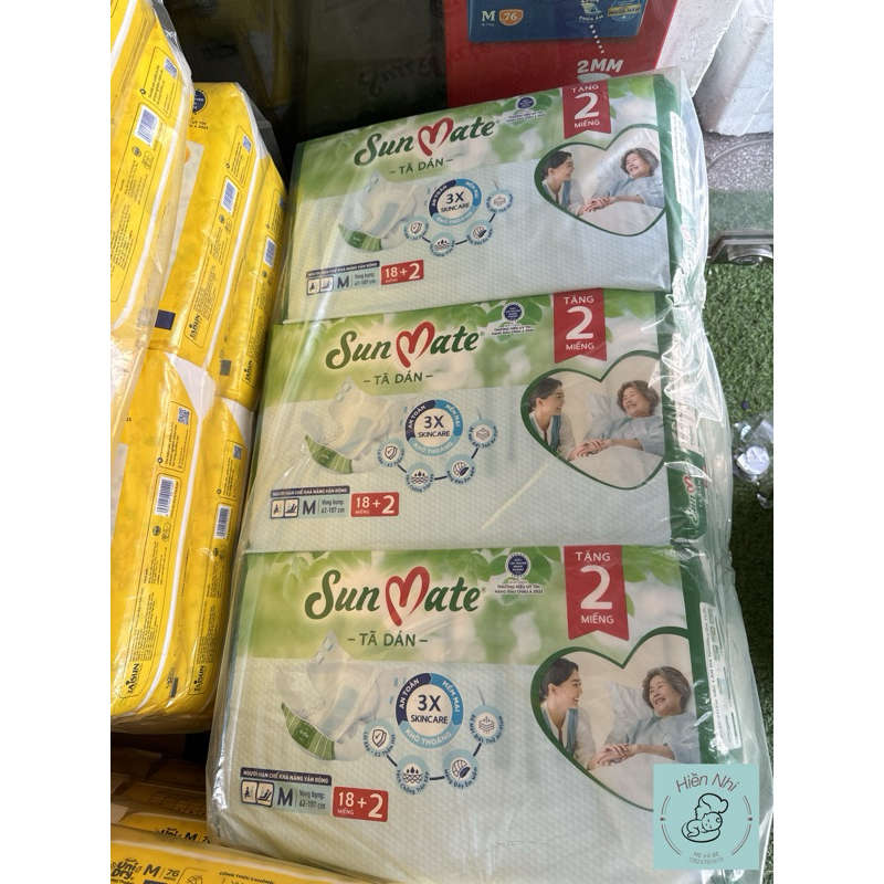 Tã/bỉm dán người lớn Sunmate XL10, M10, ML10, ML18, M20, L20, XL20
