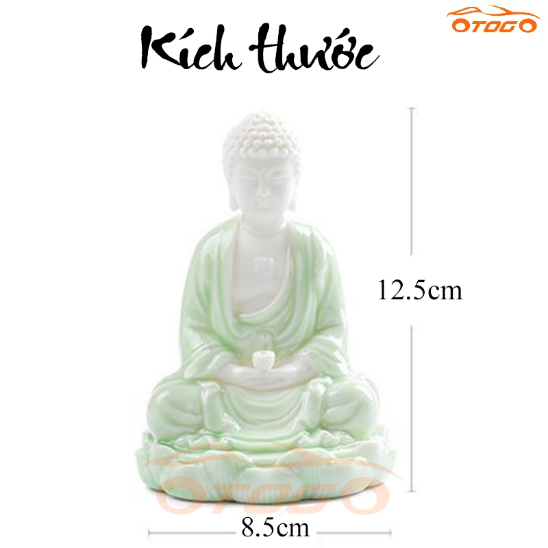 Set Tượng Phật Adida Sứ Đài Sen Và Liên Hoa Để Ô Tô , Tượng Phật Tổ Ngự Đài Sen