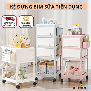 Kệ đựng đồ đa năng 4 tầng có bánh xe, đựng bỉm sữa cho bé, kệ nhà tắm, xe đẩy spa tiện lợi, bảo hành 5 năm