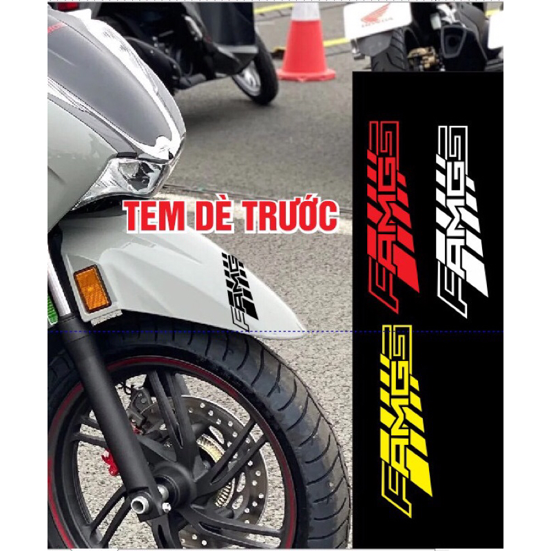tem dán dè trước , xe máy xe đạp điện