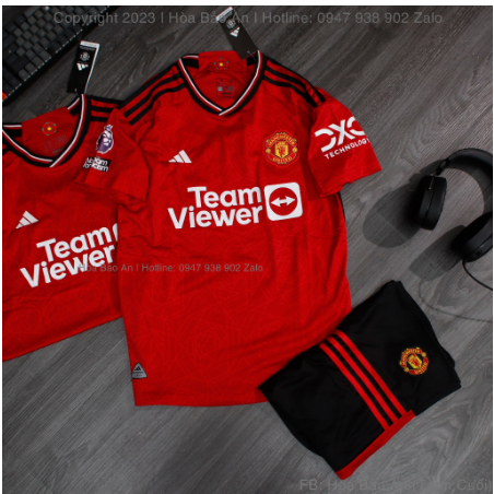 Áo Bóng Đá CLB Manchester United 2023/24- Vải Thái Chuẩn áo đấu MU mùa giải 2023/24 phom 43-90kg - Áo MU 2023
