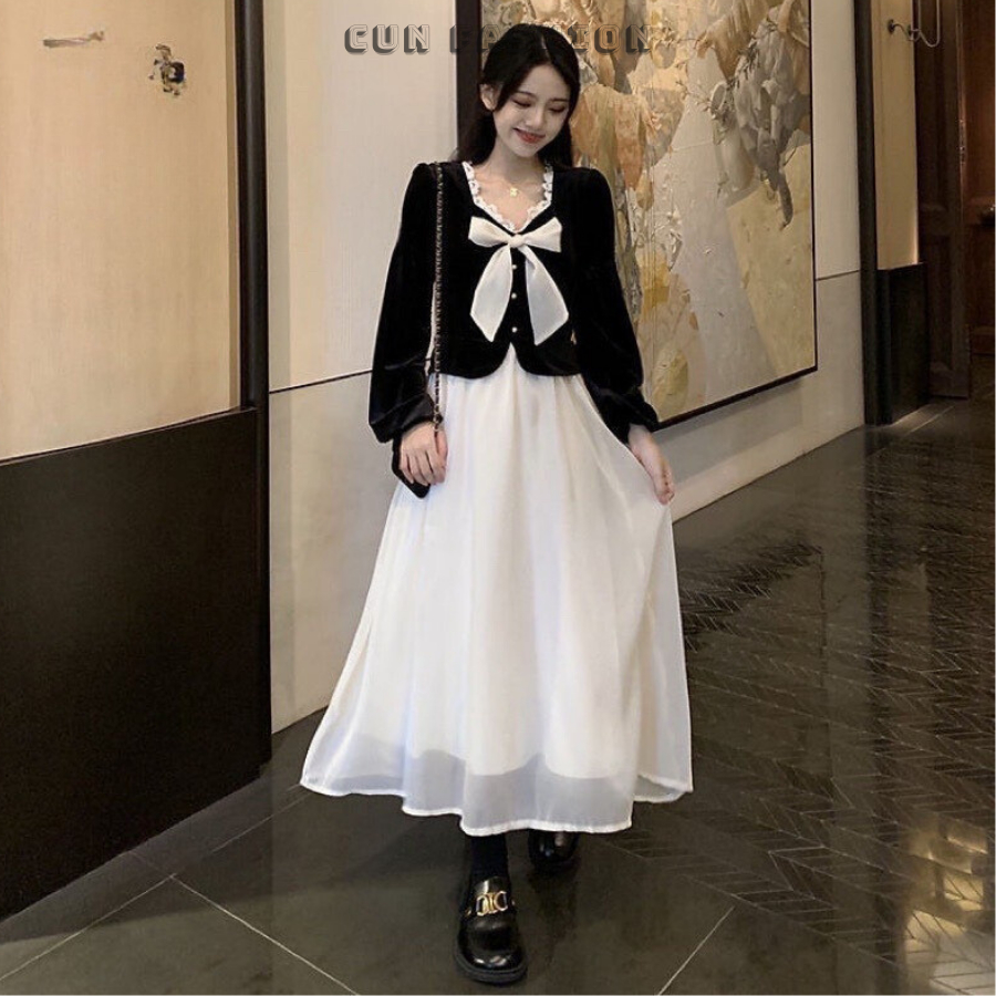 Sét áo kiểu mix chân váy dài 𝐂𝐮𝐧 𝐅𝐚𝐬𝐡𝐢𝐨𝐧 cao cấp Chất Mềm Mịn Cao Cấp Hợp Thời Trang-C50