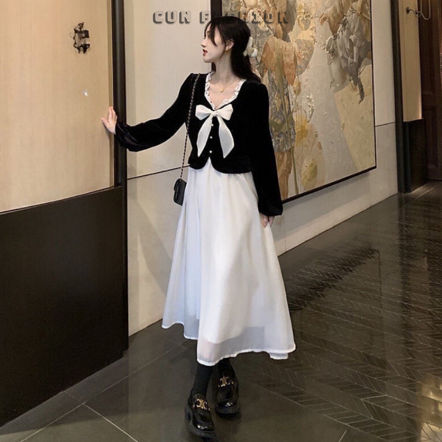 Sét áo kiểu mix chân váy dài 𝐂𝐮𝐧 𝐅𝐚𝐬𝐡𝐢𝐨𝐧 cao cấp Chất Mềm Mịn Cao Cấp Hợp Thời Trang-C50