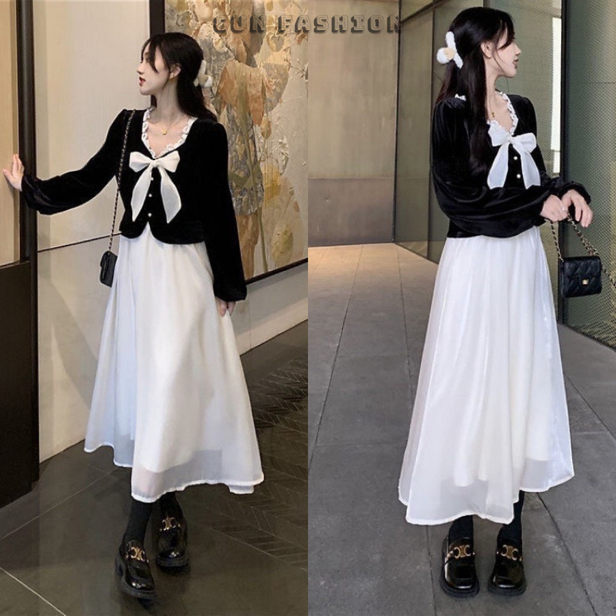 Sét áo kiểu mix chân váy dài 𝐂𝐮𝐧 𝐅𝐚𝐬𝐡𝐢𝐨𝐧 cao cấp Chất Mềm Mịn Cao Cấp Hợp Thời Trang-C50