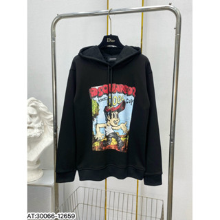  Áo Hoodie DSQ hoạ tiết Chất Liệu Nỉ Bông 2 Lớp Cao Cấp 