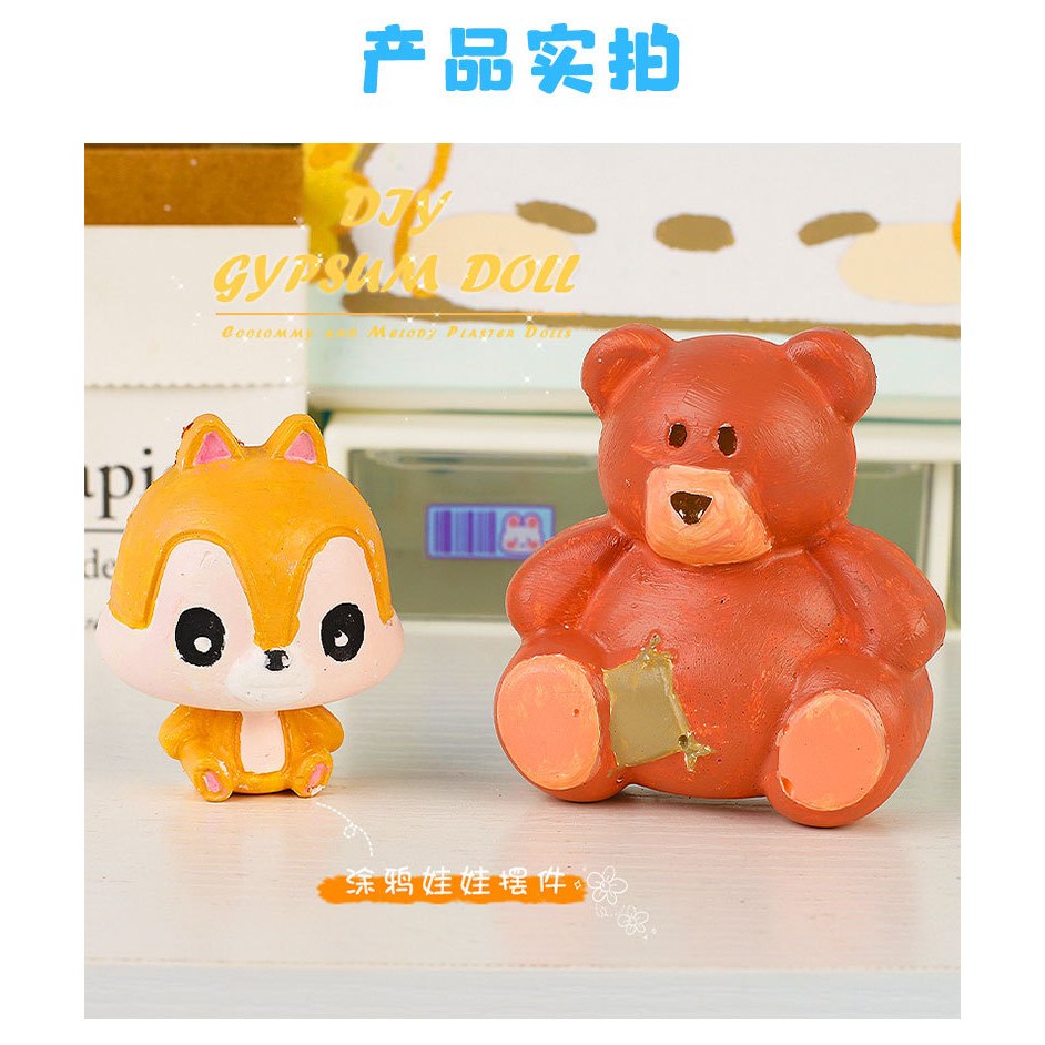 Tô Tượng Thạch Cao MIni Kèm Khay Màu Và Bút Vẽ ,Đồ Chơi Cho Bé, Đồ Chơi Mỹ Thuật E1461