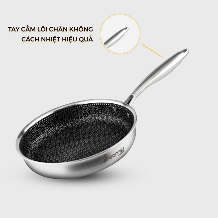 CHẢO CHỐNG DÍNH ĐÁY TỪ DREAMER DKW-NFL128B - Đường kính 28cm