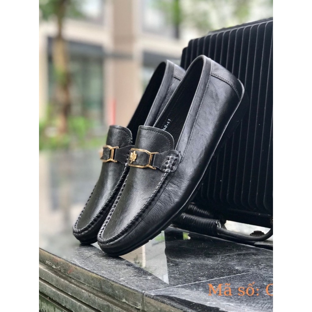 Giày mọi nam da nhăn trẻ trung , đế khâu chắc chắn