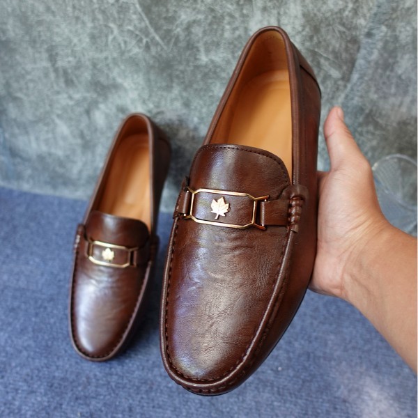 Giày mọi nam da nhăn trẻ trung , đế khâu chắc chắn