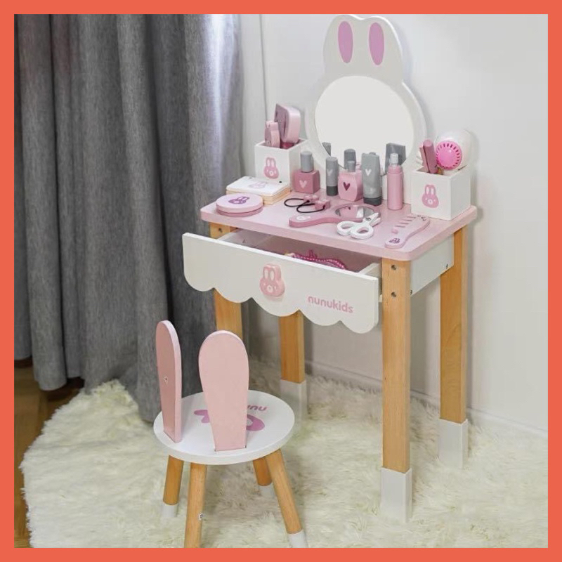 Bàn trang điểm gỗ Nunukids cho Bé