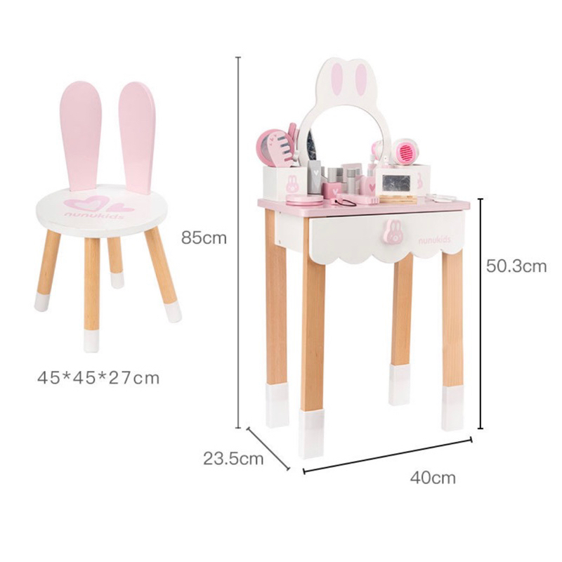 Bàn trang điểm gỗ Nunukids cho Bé