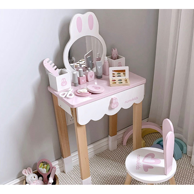 Bàn trang điểm gỗ Nunukids cho Bé