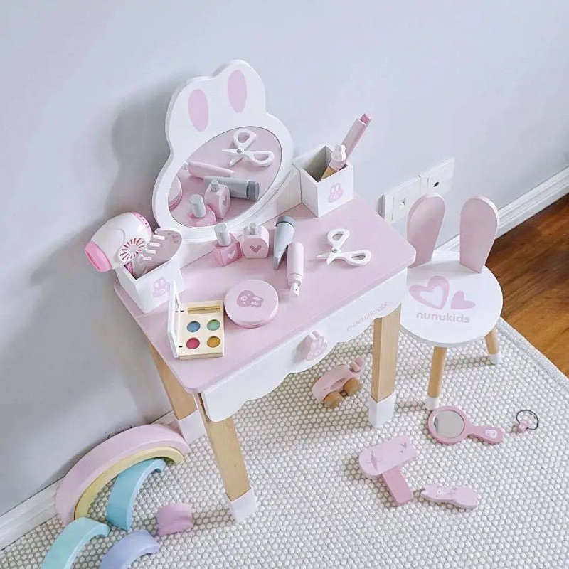 Bàn trang điểm gỗ Nunukids cho Bé
