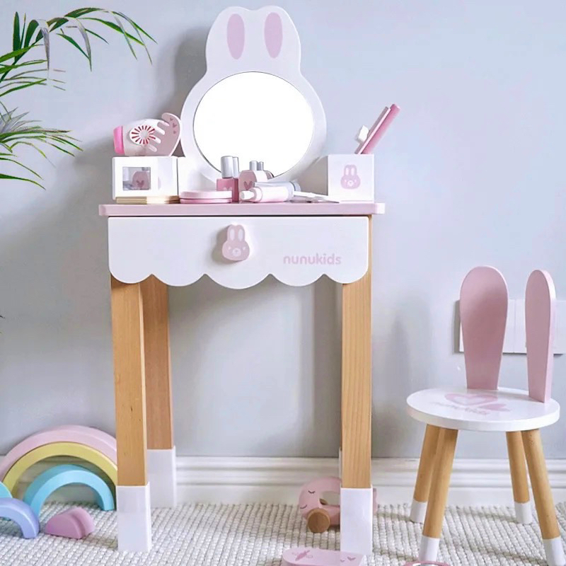 Bàn trang điểm gỗ Nunukids cho Bé