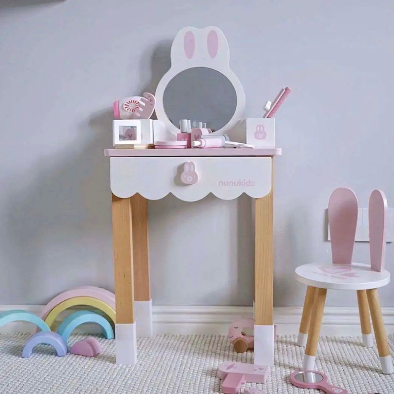 Bàn trang điểm gỗ Nunukids cho Bé