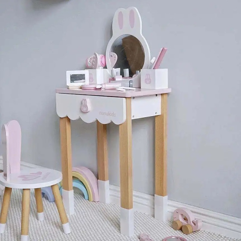 Bàn trang điểm gỗ Nunukids cho Bé