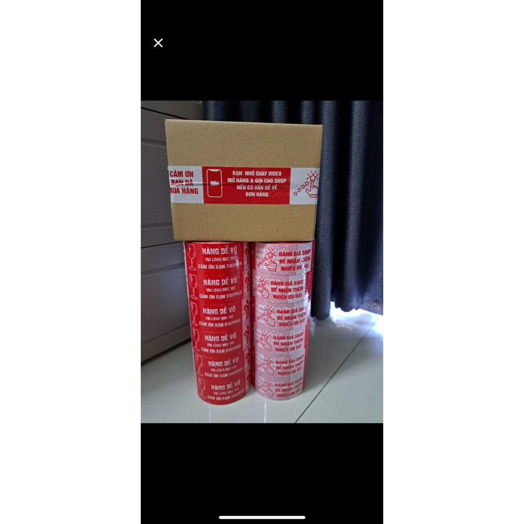 Băng keo hàng dễ vỡ, bạn nhớ quay video mở hàng, đánh giá shop 5f-100y 1 cây 6 cuộn 1kg.