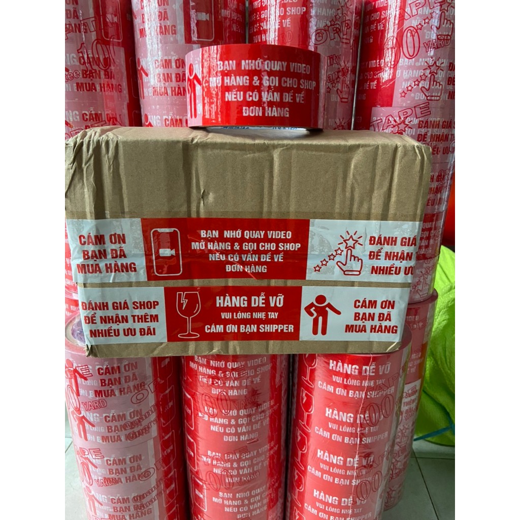 Băng keo hàng dễ vỡ, bạn nhớ quay video mở hàng, đánh giá shop 5f-100y 1 cây 6 cuộn 1kg.