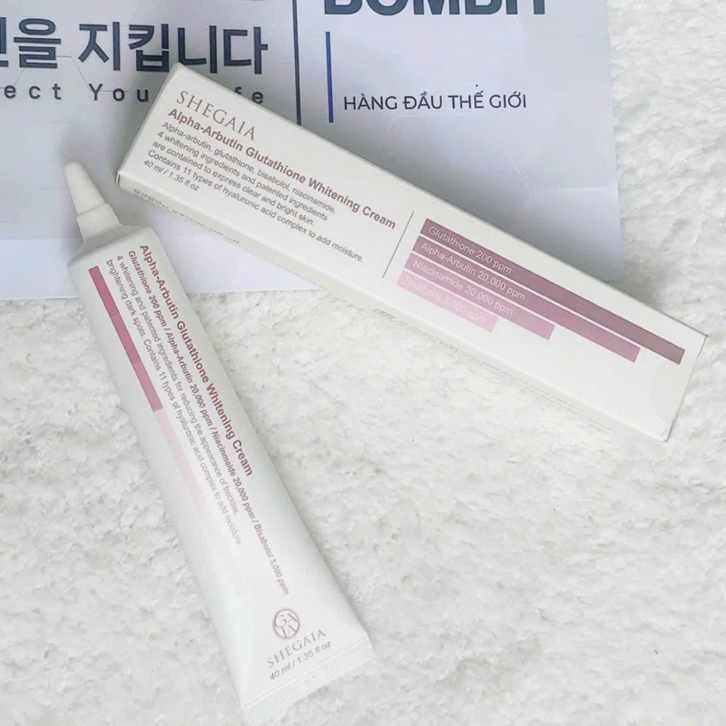 Kem dưỡng trắng da Alpha-Arbutin Glutathione Shegaia 40ml