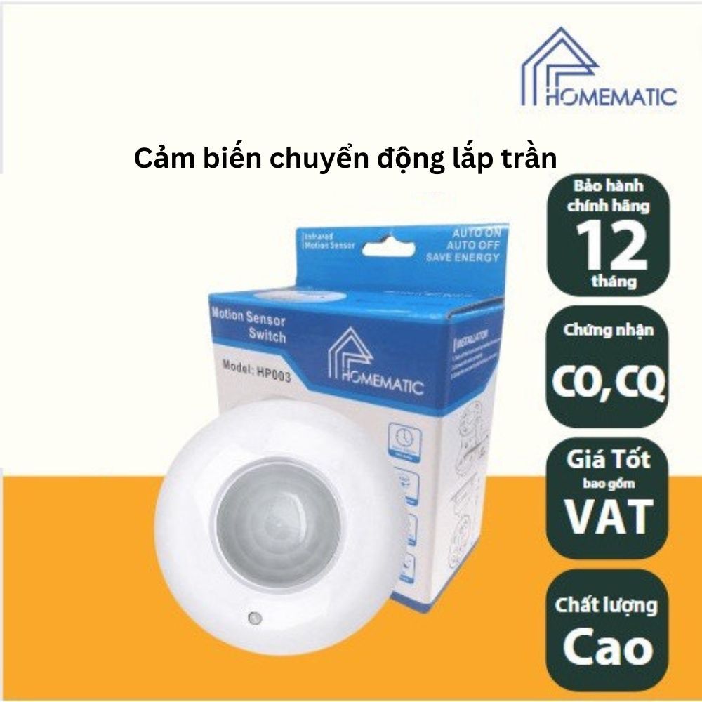 Công Tắc Cảm Biến Hồng Ngoại Lắp Nổi Gắn Trần Homematic HP003