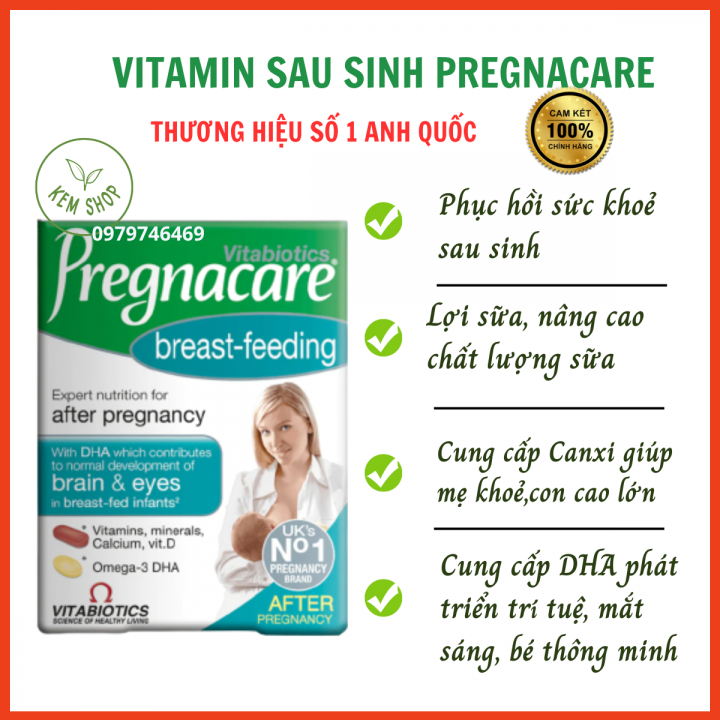 Vitamin tổng hợp sau sinh Pregnacare Breastfeeding